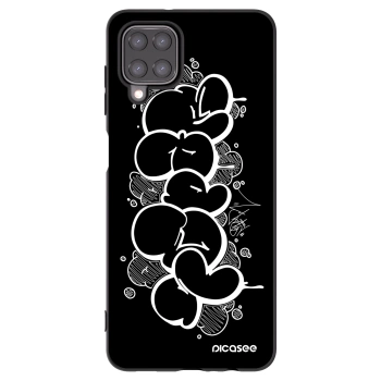 Picasee silikonový černý obal pro Samsung Galaxy A12 A125F - Throw UP