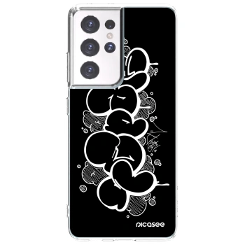 Picasee silikonový průhledný obal pro Samsung Galaxy S21 Ultra 5G G998B - Throw UP