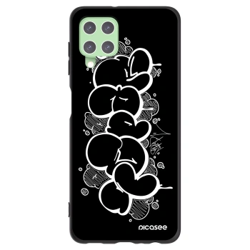 Picasee silikonový černý obal pro Samsung Galaxy A22 A225F 4G - Throw UP