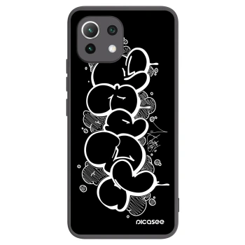 Picasee silikonový černý obal pro Xiaomi 11 Lite 5G NE - Throw UP