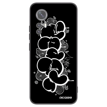 Picasee silikonový černý obal pro Xiaomi 12 - Throw UP