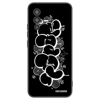 Picasee silikonový černý obal pro Vivo V23 5G - Throw UP