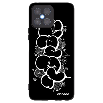 Picasee silikonový černý obal pro Honor X8 4G - Throw UP
