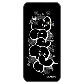 Picasee silikonový černý obal pro Honor Magic4 Lite 5G - Throw UP