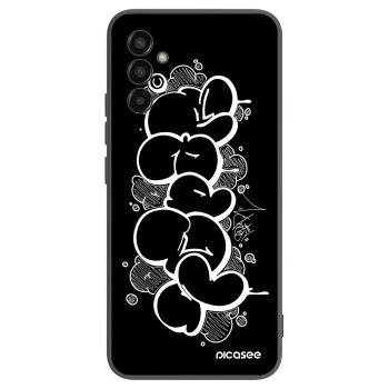 Picasee silikonový černý obal pro Samsung Galaxy M13 M135F - Throw UP