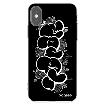 Picasee silikonový průhledný obal pro Apple iPhone X/XS - Throw UP