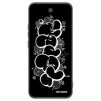 Picasee silikonový černý obal pro Honor Magic5 Lite 5G - Throw UP