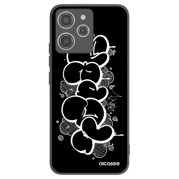Picasee silikonový černý obal pro Xiaomi Redmi 12 4G - Throw UP