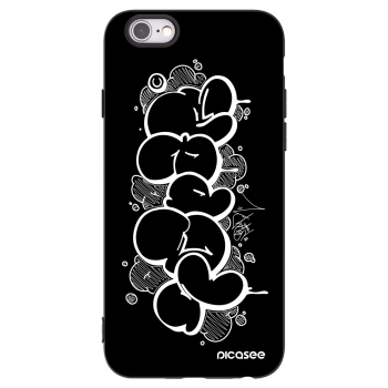 Picasee silikonový černý obal pro Apple iPhone 6/6S - Throw UP
