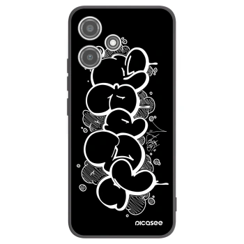 Picasee silikonový černý obal pro Xiaomi Redmi 12 5G - Throw UP