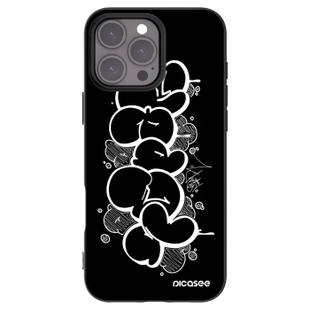 Picasee silikonový černý obal pro Apple iPhone 16 Pro Max - Throw UP