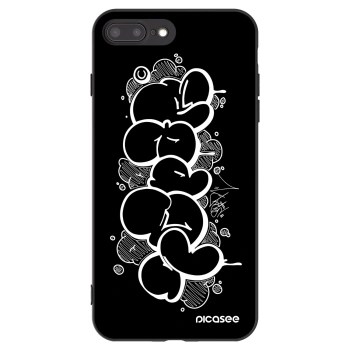 Picasee silikonový černý obal pro Apple iPhone 8 Plus - Throw UP