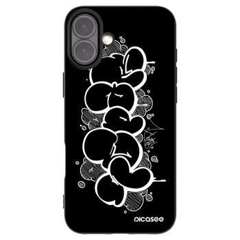 Picasee silikonový černý obal pro Apple iPhone 16 Plus - Throw UP