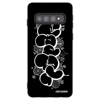 Picasee silikonový černý obal pro Samsung Galaxy S10 G973 - Throw UP