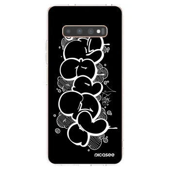 Picasee silikonový průhledný obal pro Samsung Galaxy S10 Plus G975 - Throw UP