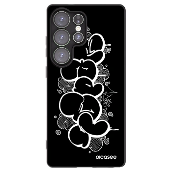 Picasee silikonový černý obal pro Samsung Galaxy S25 Ultra 5G - Throw UP