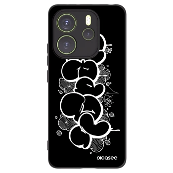 Picasee silikonový černý obal pro Xiaomi Redmi Note 14 4G - Throw UP