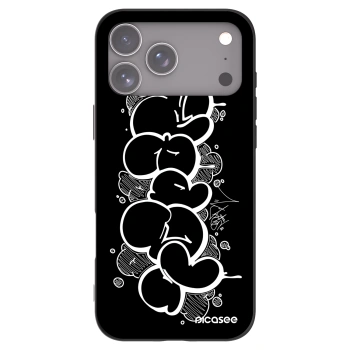 Picasee silikonový černý obal pro Apple iPhone 17 Pro Max - Throw UP