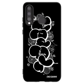 Picasee silikonový černý obal pro Huawei P30 Lite - Throw UP