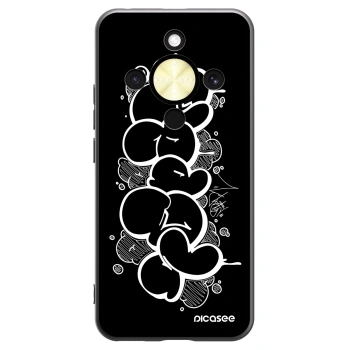 Picasee silikonový černý obal pro Honor Magic8 Lite 5G - Throw UP
