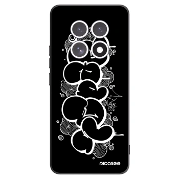 Picasee silikonový černý obal pro Xiaomi Redmi Note 15 5G - Throw UP