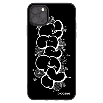 Picasee silikonový černý obal pro Apple iPhone 11 Pro Max - Throw UP
