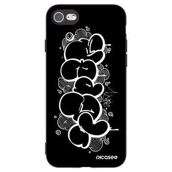 Picasee silikonový černý obal pro Apple iPhone SE 2020 - Throw UP