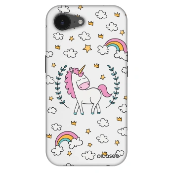 Picasee Fashion Case MagSafe Apple iPhone 16e - Unicorn hvězdné nebe
