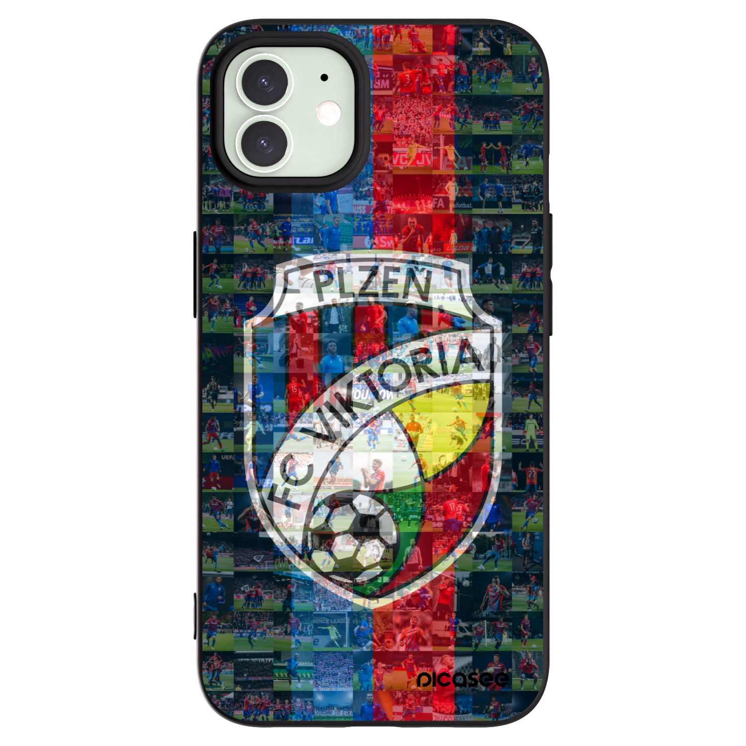Picasee silikonový černý obal pro Apple iPhone 12 - FC Viktoria Plzeň A