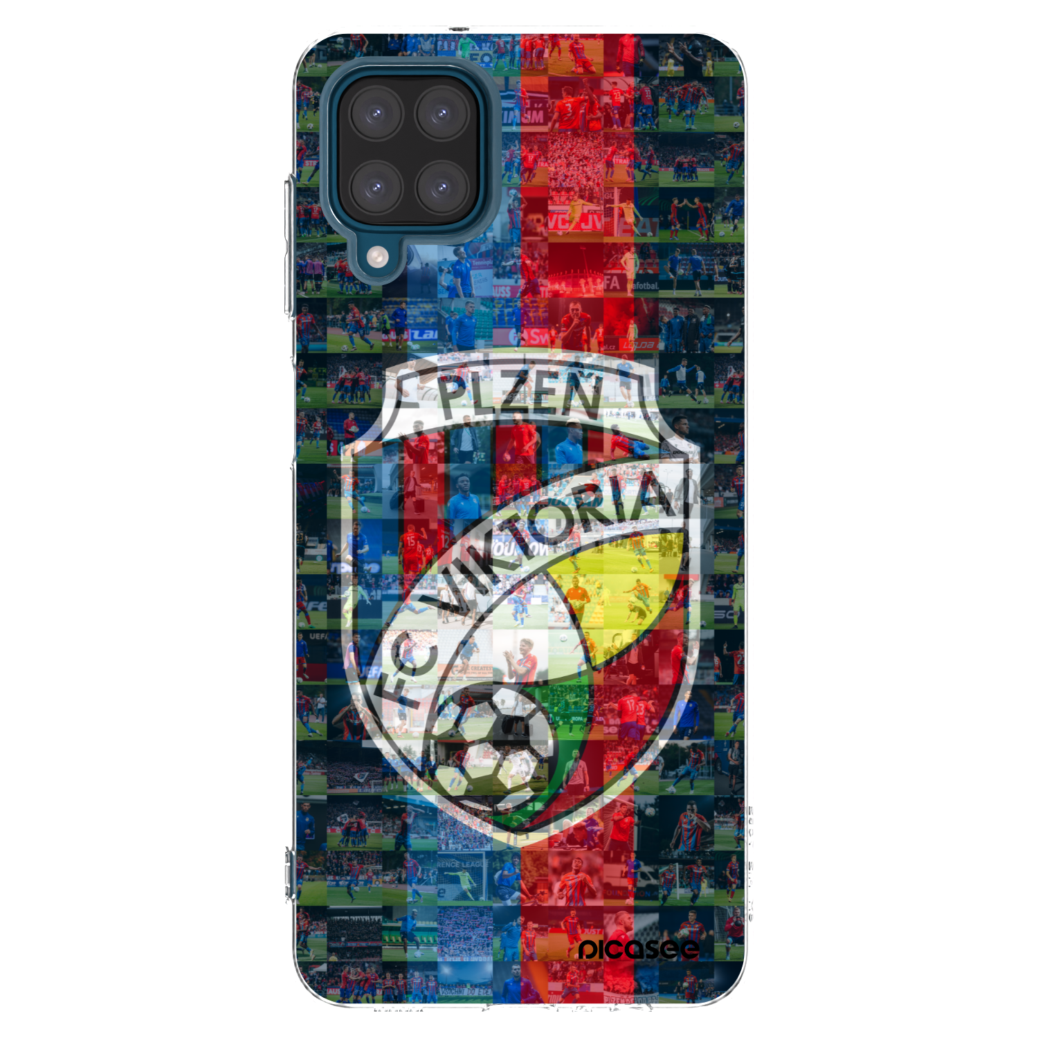Picasee silikonový průhledný obal pro Samsung Galaxy A12 A125F - FC Viktoria Plzeň A