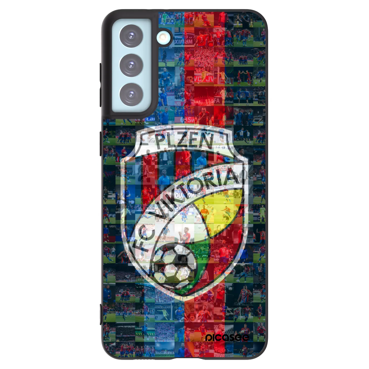 Picasee silikonový černý obal pro Samsung Galaxy S21+ 5G G996F - FC Viktoria Plzeň A