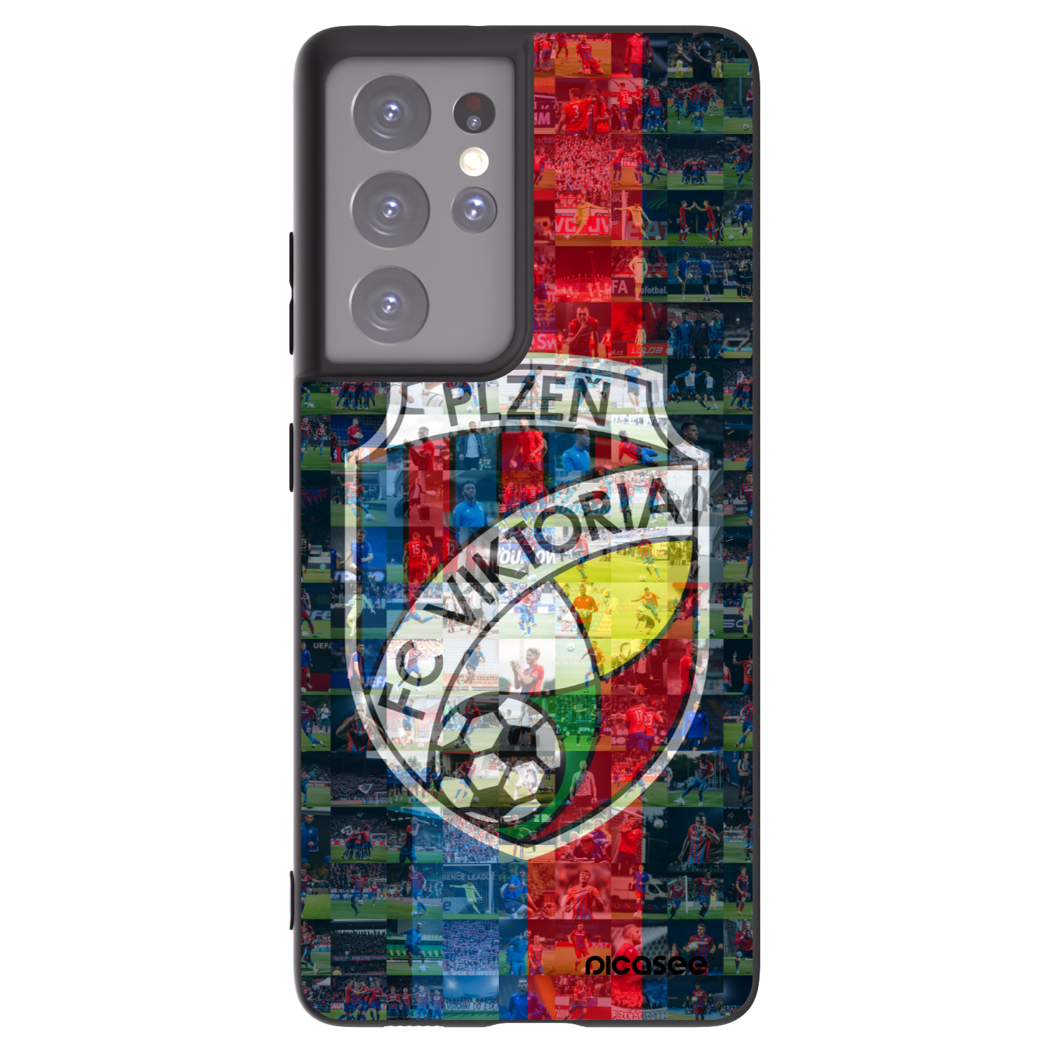 Picasee silikonový černý obal pro Samsung Galaxy S21 Ultra 5G G998B - FC Viktoria Plzeň A