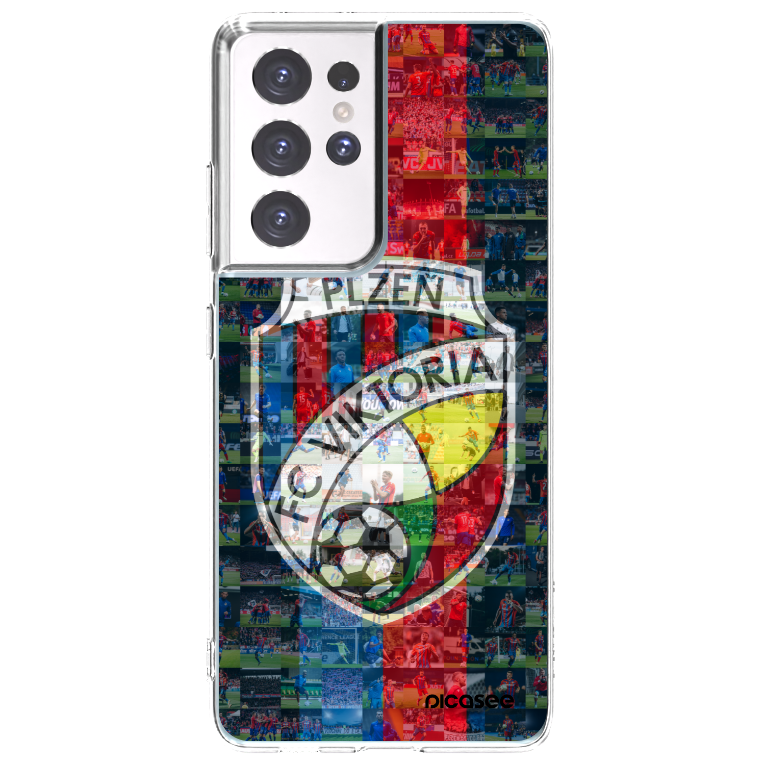 Picasee silikonový průhledný obal pro Samsung Galaxy S21 Ultra 5G G998B - FC Viktoria Plzeň A