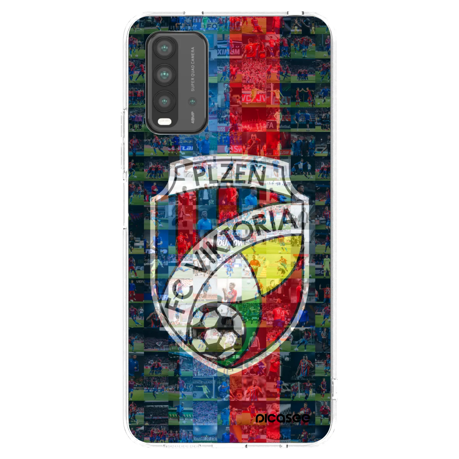 Picasee silikonový průhledný obal pro Xiaomi Redmi 9T - FC Viktoria Plzeň A