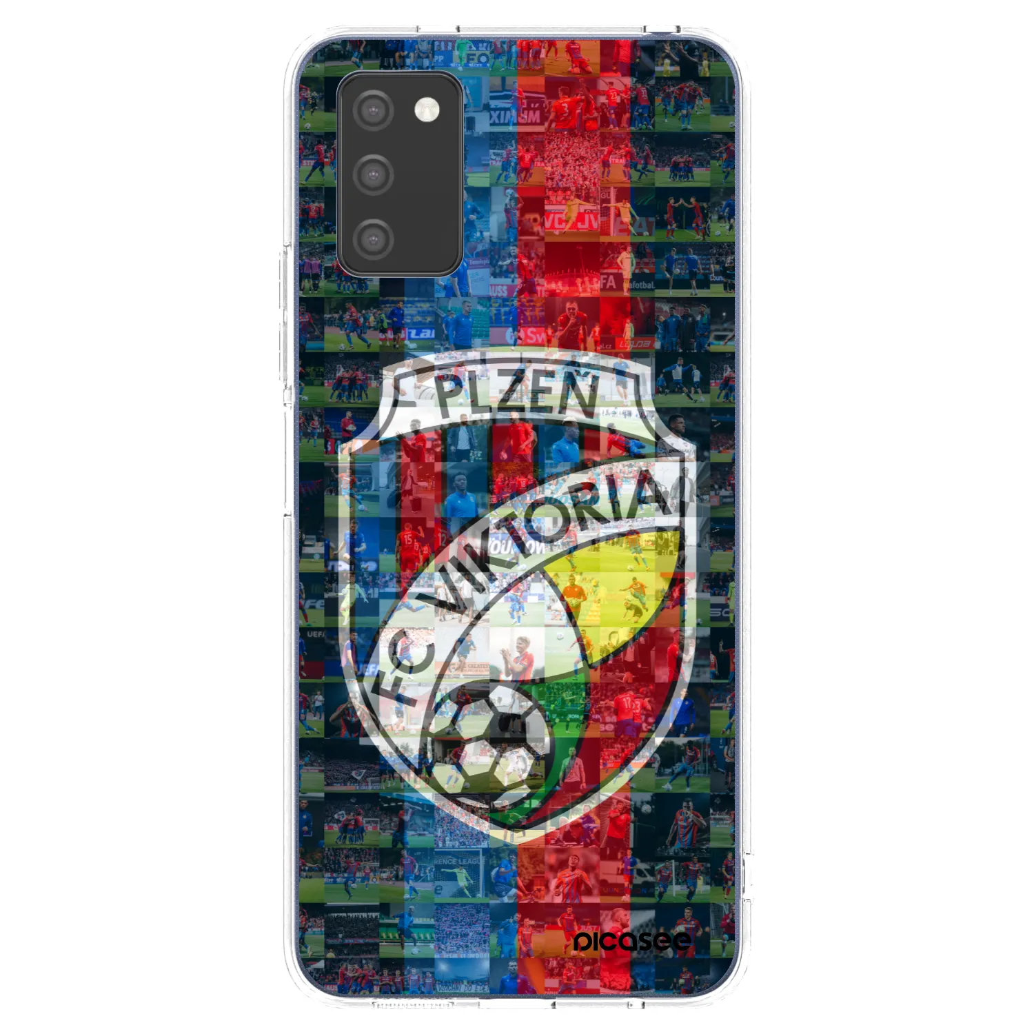 Picasee silikonový průhledný obal pro Samsung Galaxy A02s A025G - FC Viktoria Plzeň A