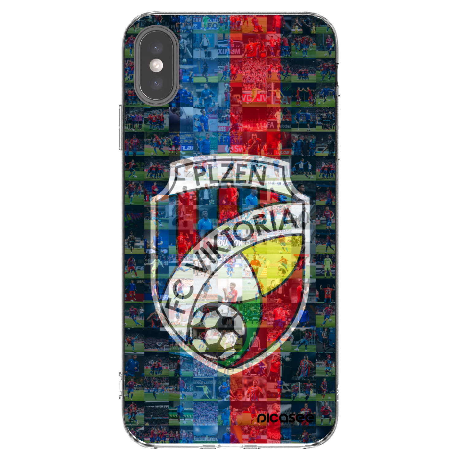 Picasee silikonový průhledný obal pro Apple iPhone XS Max - FC Viktoria Plzeň A