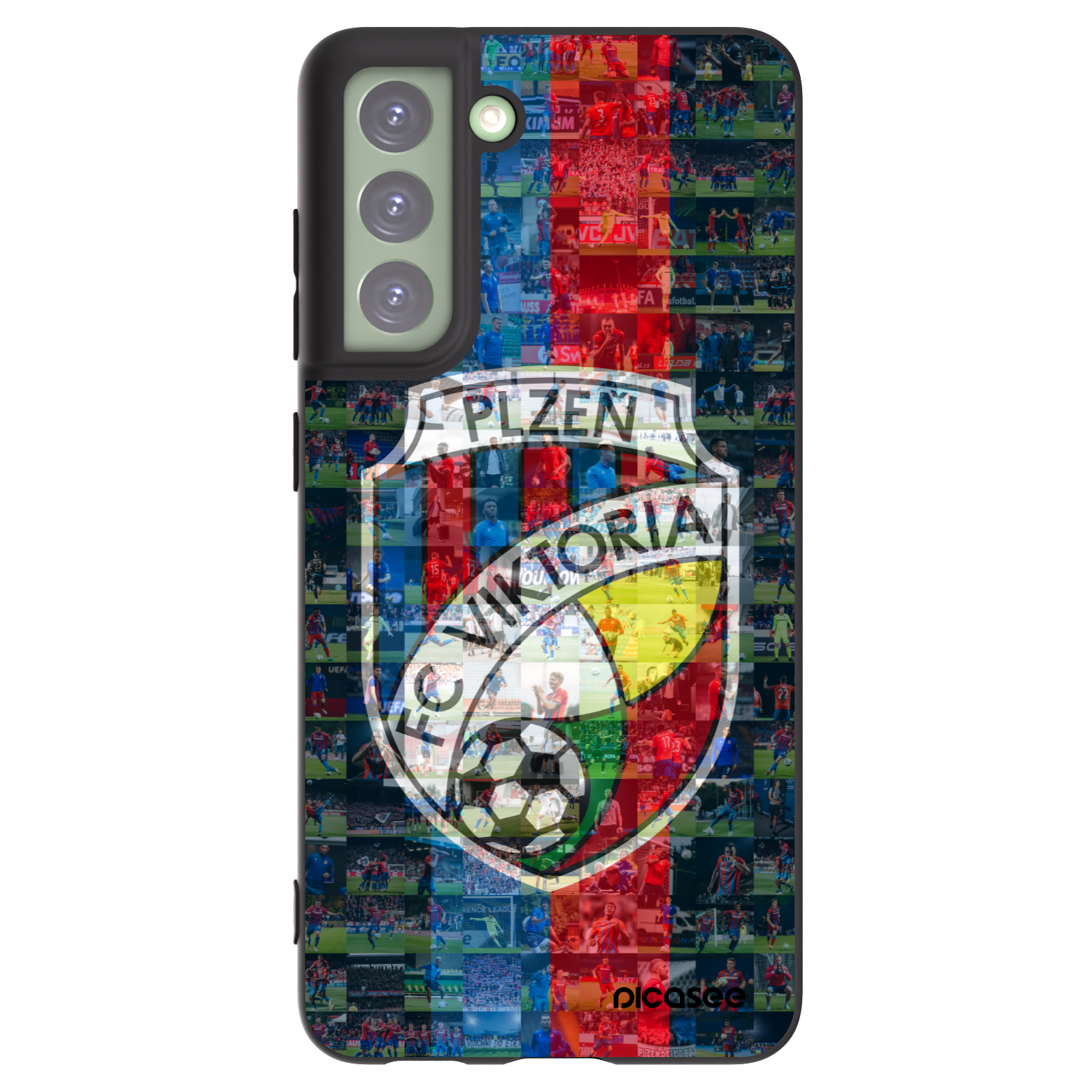 Picasee silikonový černý obal pro Samsung Galaxy S21 FE 5G - FC Viktoria Plzeň A