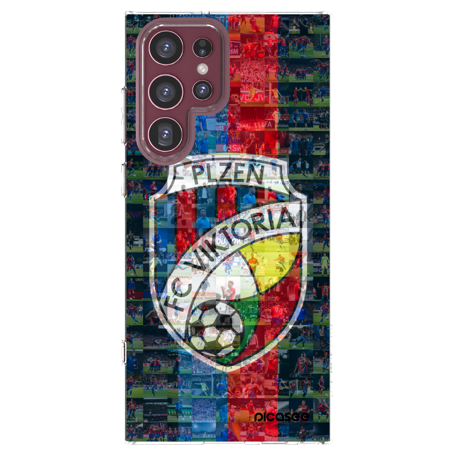 Picasee silikonový průhledný obal pro Samsung Galaxy S22 Ultra 5G - FC Viktoria Plzeň A