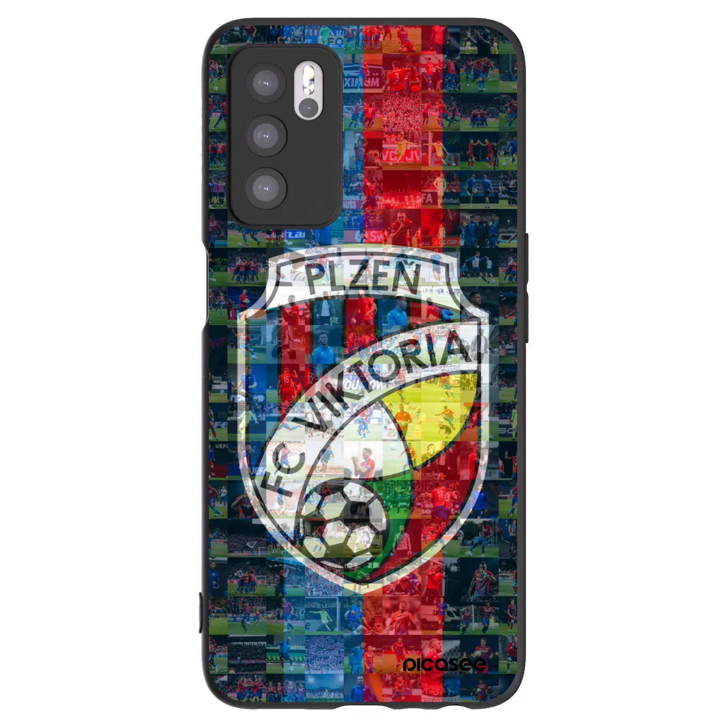 Picasee silikonový černý obal pro OPPO A16s - FC Viktoria Plzeň A