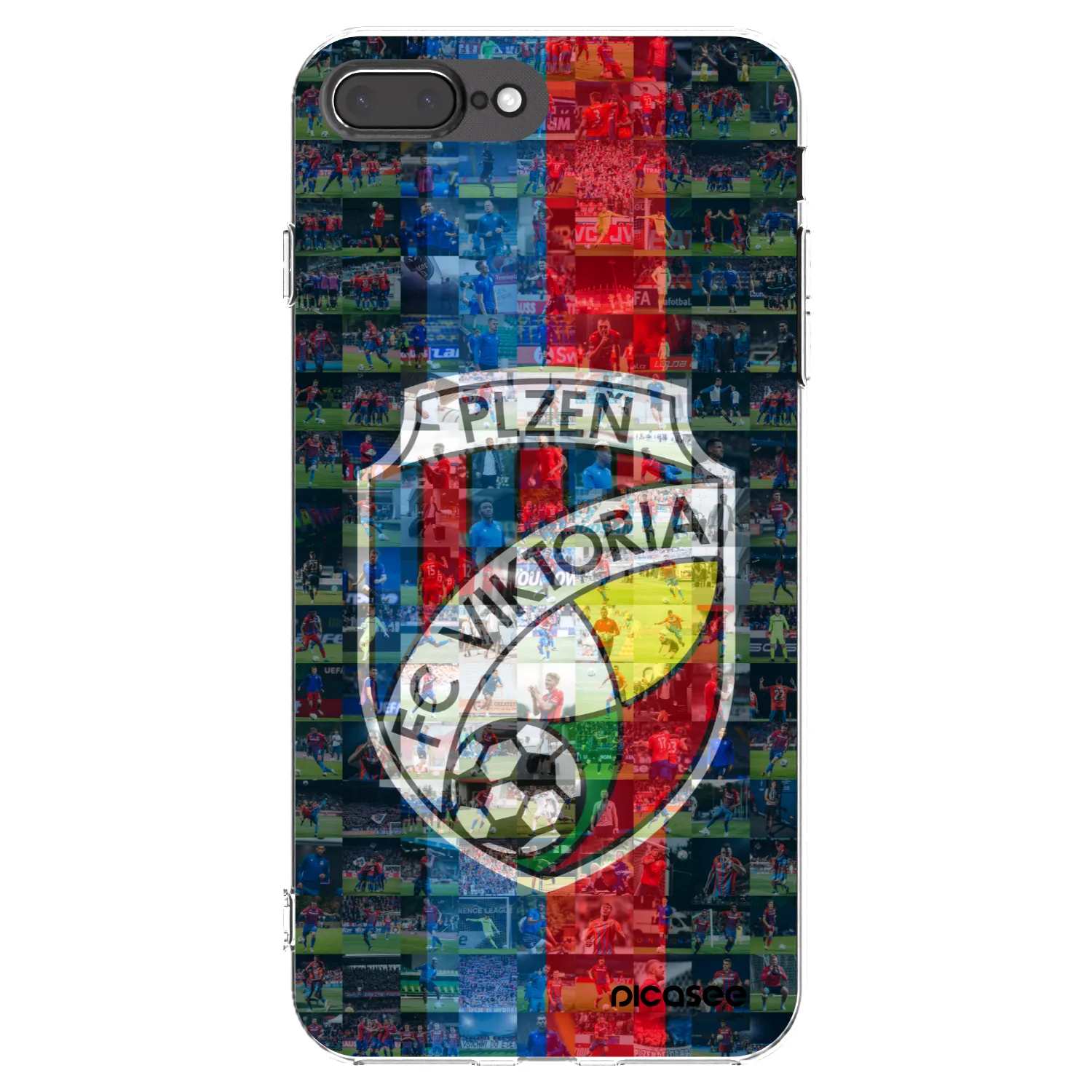 Picasee silikonový průhledný obal pro Apple iPhone 8 Plus - FC Viktoria Plzeň A
