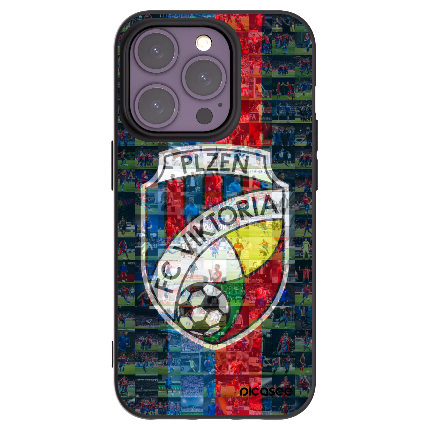 Picasee silikonový černý obal pro Apple iPhone 14 Pro - FC Viktoria Plzeň A