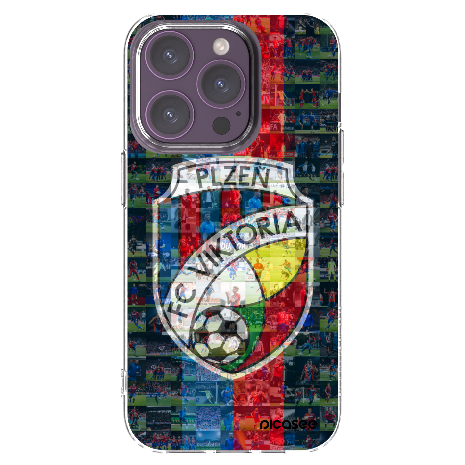 Picasee silikonový průhledný obal pro Apple iPhone 14 Pro - FC Viktoria Plzeň A