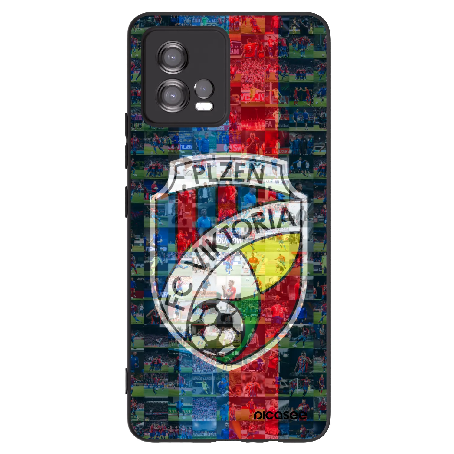 Picasee silikonový černý obal pro Motorola Moto G72 - FC Viktoria Plzeň A