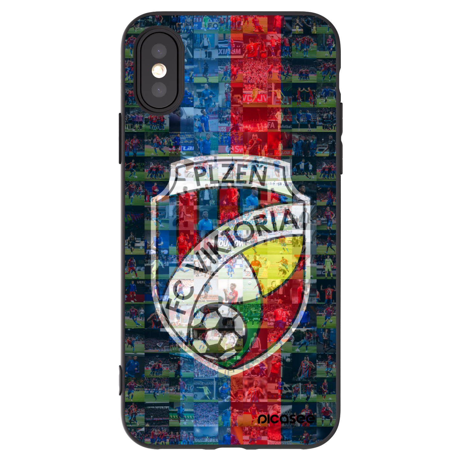 Picasee silikonový černý obal pro Apple iPhone X/XS - FC Viktoria Plzeň A