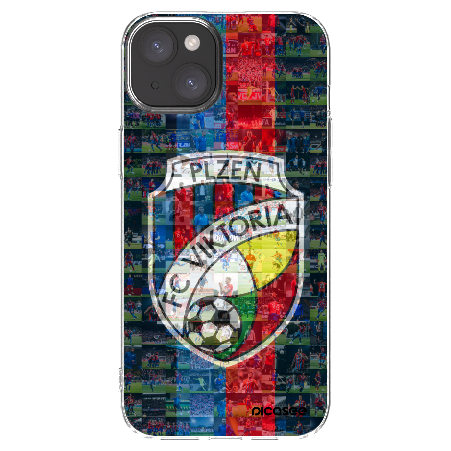 Picasee silikonový průhledný obal pro Apple iPhone 15 Plus - FC Viktoria Plzeň A