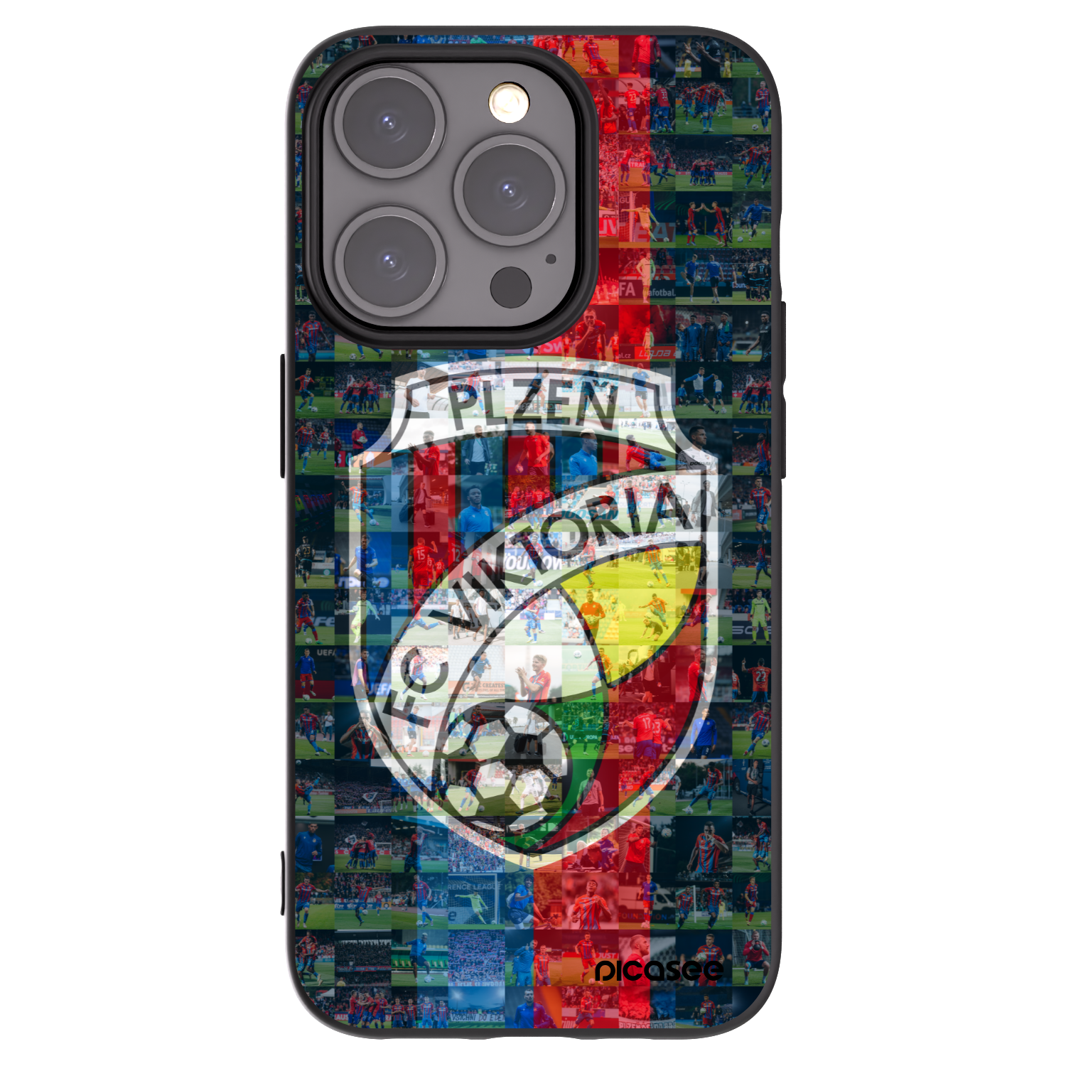 Picasee silikonový černý obal pro Apple iPhone 15 Pro - FC Viktoria Plzeň A