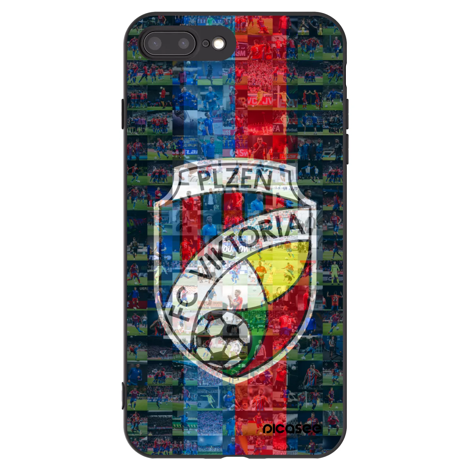 Picasee silikonový černý obal pro Apple iPhone 8 Plus - FC Viktoria Plzeň A