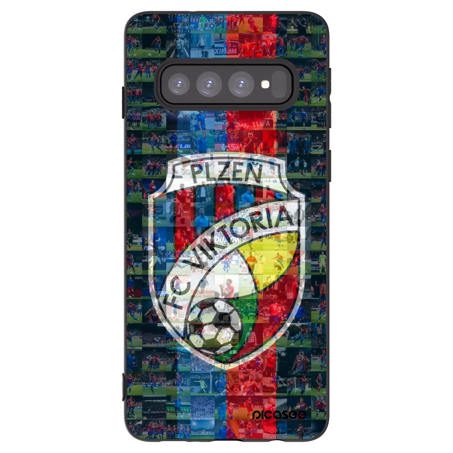 Picasee silikonový černý obal pro Samsung Galaxy S10 G973 - FC Viktoria Plzeň A