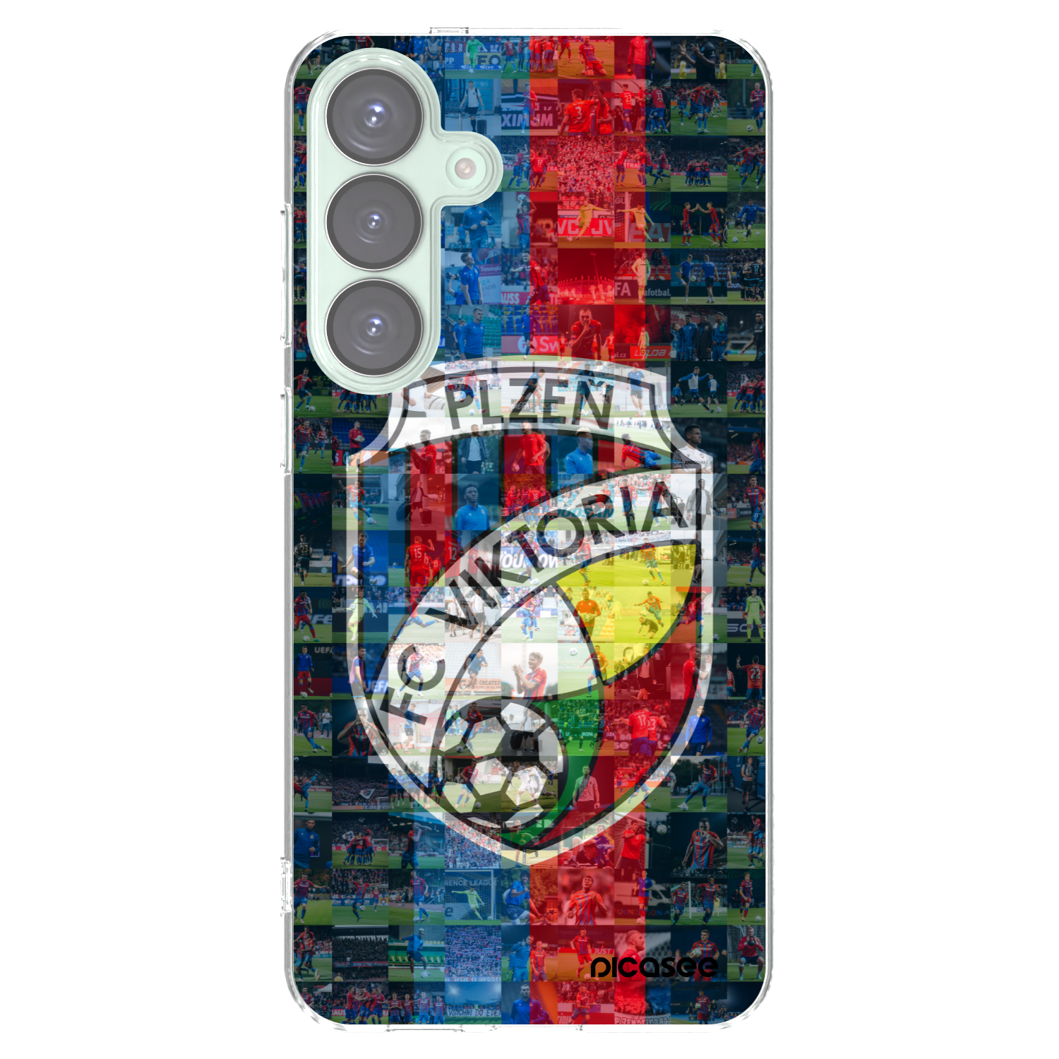 Picasee silikonový průhledný obal pro Samsung Galaxy S25+ 5G - FC Viktoria Plzeň A