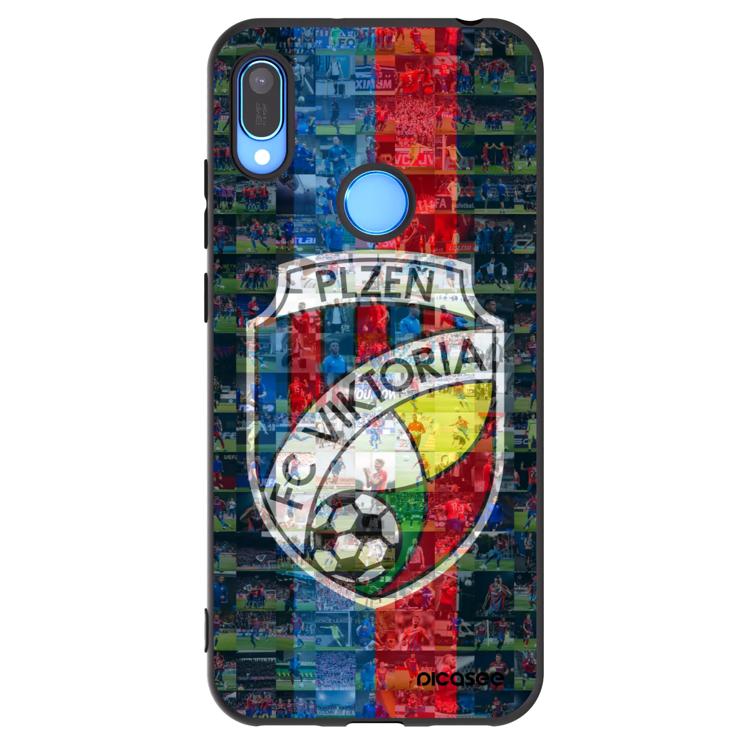 Picasee silikonový černý obal pro Huawei Y6 2019 - FC Viktoria Plzeň A